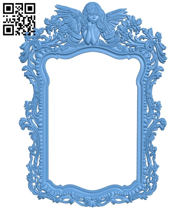 Picture frame or mirror A006116 download free stl files 3d model for CNC wood carving