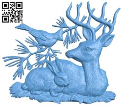 Pictures of animals A006051 download free stl files 3d model for CNC wood carving