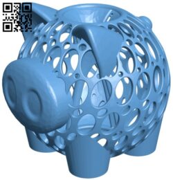 Piggy Bank B009144 file obj free download 3D Model for CNC and 3d printer