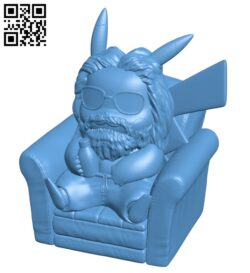 Pikachu x thor B009186 file obj free download 3D Model for CNC and 3d printer