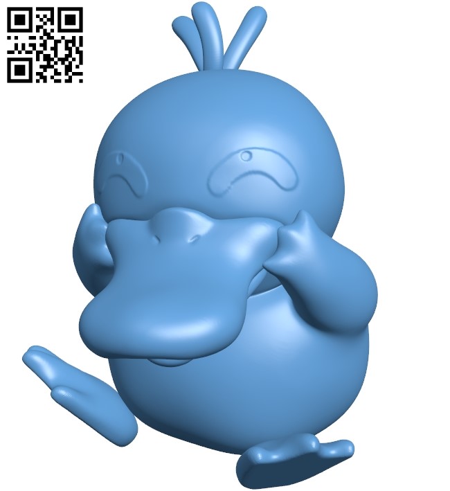 Psyduck - Pokemon B009173 file obj free download 3D Model for CNC and 3d printer