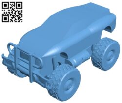 Racing monster truck B009203 file obj free download 3D Model for CNC and 3d printer