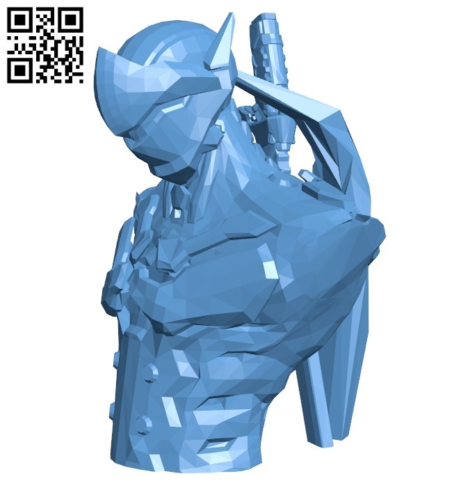 Repaired genji bust B009045 file obj free download 3D Model for CNC and 3d printer