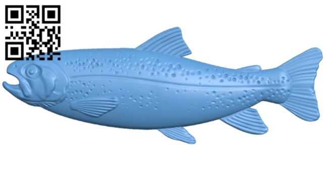 Salmon A006055 download free stl files 3d model for CNC wood carving