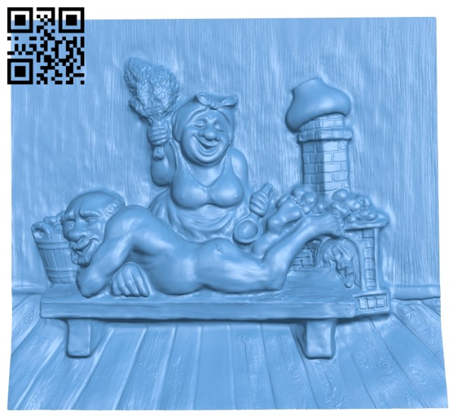 Sauna picture A006149 download free stl files 3d model for CNC wood carving