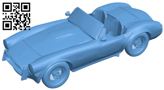 Shelby cobra - car B009215 file obj free download 3D Model for CNC and 3d printer