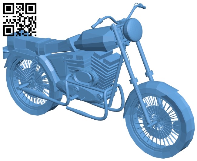 Simple bike B009088 file obj free download 3D Model for CNC and 3d printer