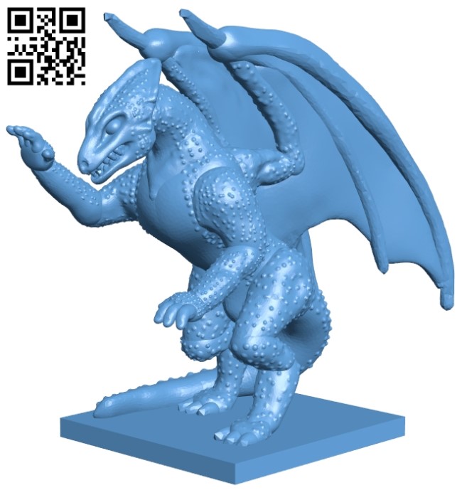Small dragon B009198 file obj free download 3D Model for CNC and 3d printer