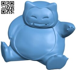 Snorlax B009148 file obj free download 3D Model for CNC and 3d printer