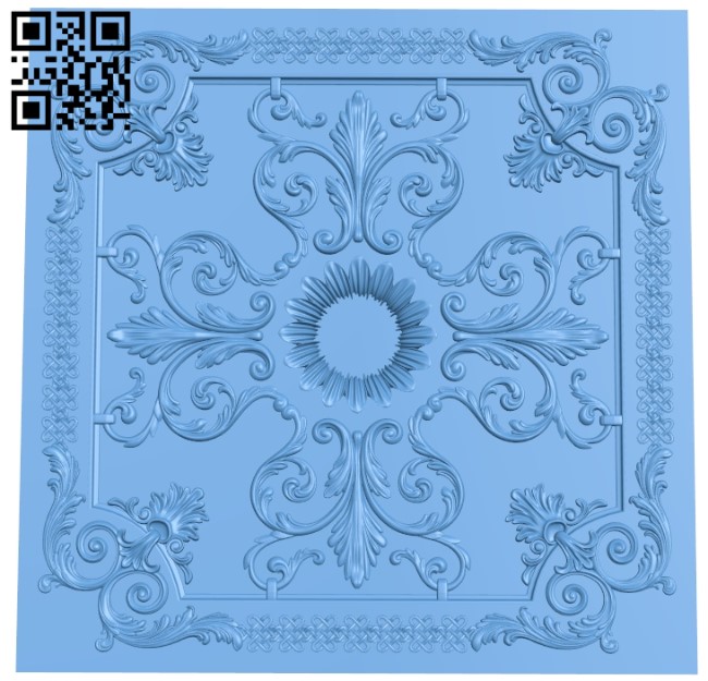 Square pattern A006002 download free stl files 3d model for CNC wood carving