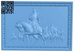 The picture of the general riding horse and archery A006020 download free stl files 3d model for CNC wood carving