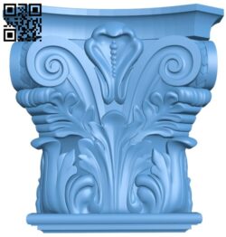 Top of the column A006012 download free stl files 3d model for CNC wood carving