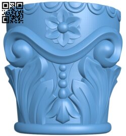 Top of the column A006100 download free stl files 3d model for CNC wood carving
