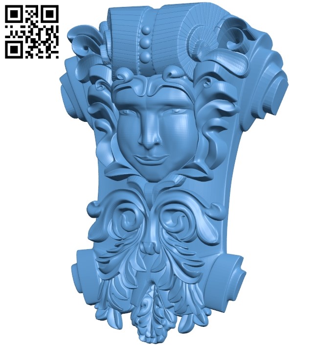 Top of the column A006101 download free stl files 3d model for CNC wood carving