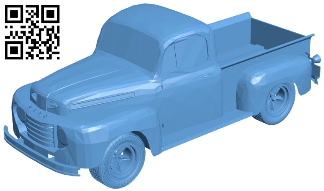 Truck Ford F1 B009146 file obj free download 3D Model for CNC and 3d printer