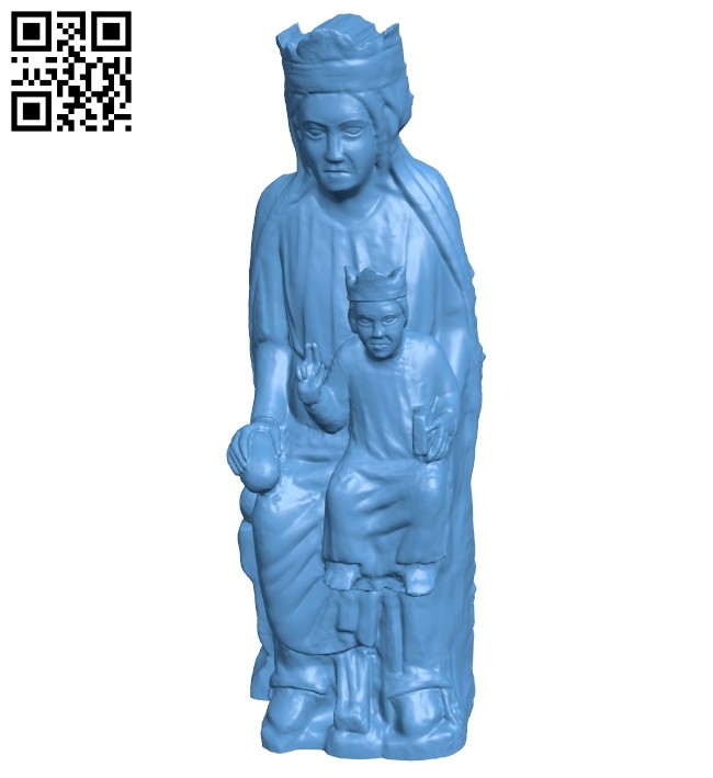 Virgin and Child B009174 file obj free download 3D Model for CNC and 3d printer