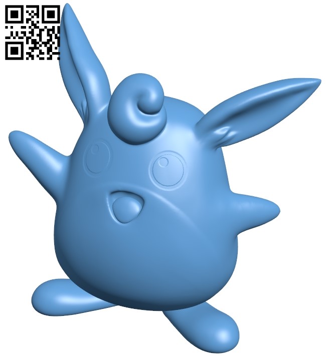 Wigglytuff - Pokemon B009166 file obj free download 3D Model for CNC and 3d printer