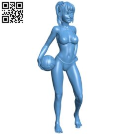 Women – beach volley B009106 file obj free download 3D Model for CNC and 3d printer