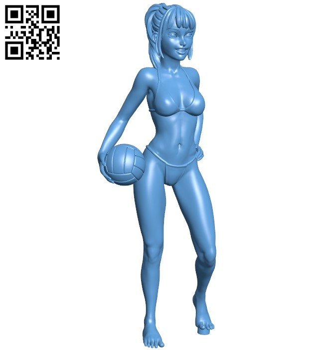 Women - beach volley B009106 file obj free download 3D Model for CNC and 3d printer