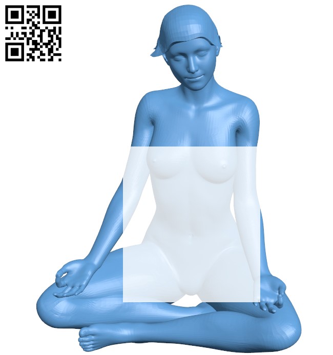 Women naked yoga B009147 file obj free download 3D Model for CNC and 3d printer
