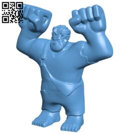 Wreck-It Ralph Print & Paint Toy B009159 file obj free download 3D Model for CNC and 3d printer