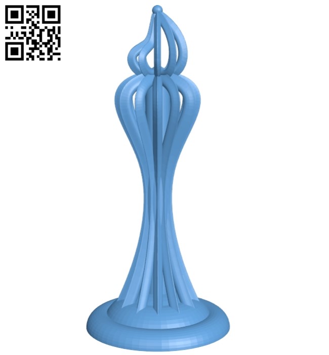 Bishop - chess B009242 file obj free download 3D Model for CNC and 3d printer