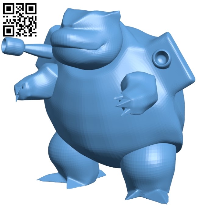 Blastoise - pokemon B009231 file obj free download 3D Model for CNC and 3d printer