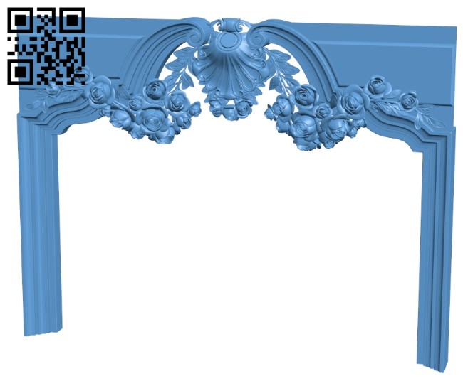 Fireplace door frame A006190 download free stl files 3d model for CNC wood carving
