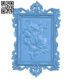 Flower painting A006171 download free stl files 3d model for CNC wood carving