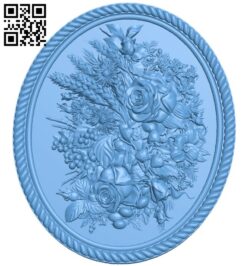 Flower painting A006177 download free stl files 3d model for CNC wood carving