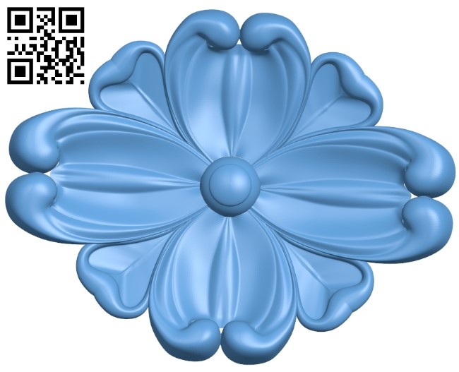 Flower pattern A006262 download free stl files 3d model for CNC wood carving