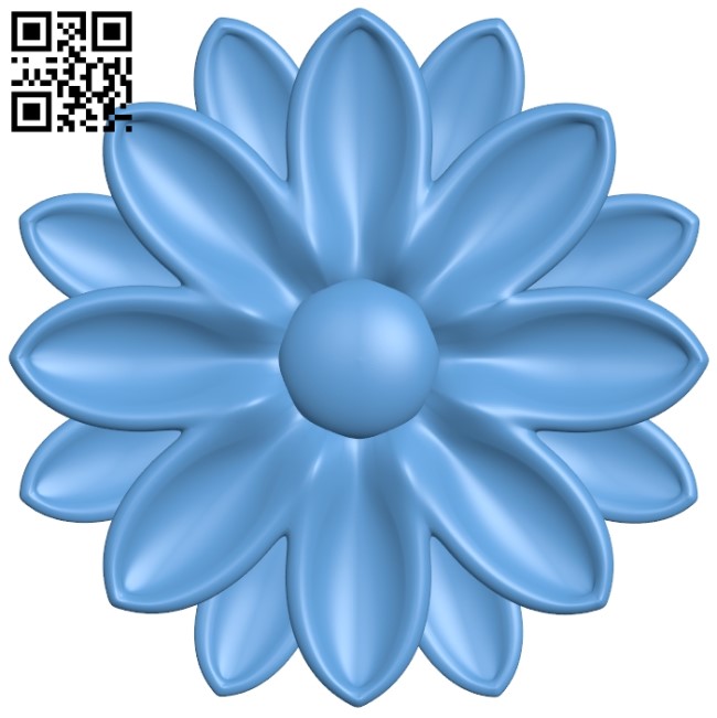 Flower pattern A006267 download free stl files 3d model for CNC wood carving