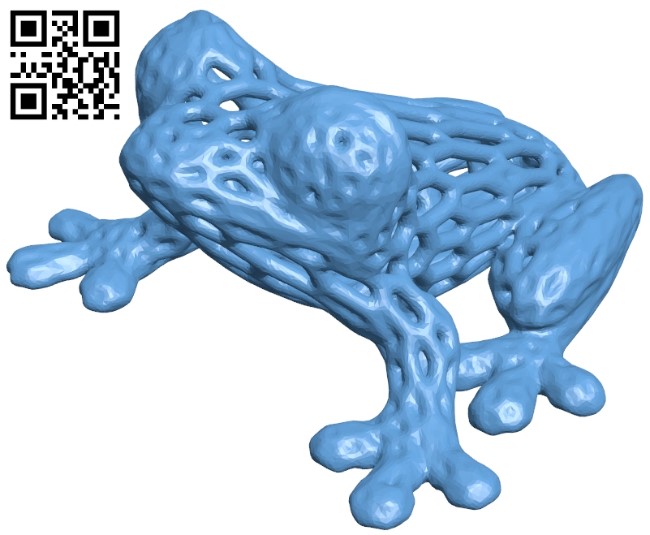 Holey frog B009224 file obj free download 3D Model for CNC and 3d printer