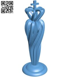 King – chess B009243 file obj free download 3D Model for CNC and 3d printer