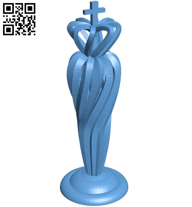 King - chess B009243 file obj free download 3D Model for CNC and 3d printer