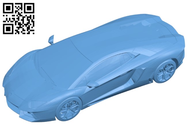 Lamborghini aventador - car B009300 file obj free download 3D Model for CNC and 3d printer