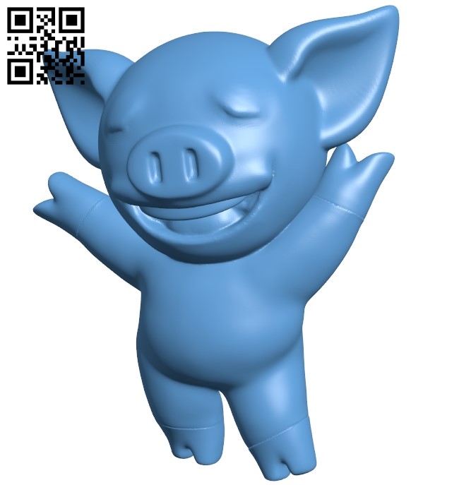 Lihkg pig B009306 file obj free download 3D Model for CNC and 3d printer