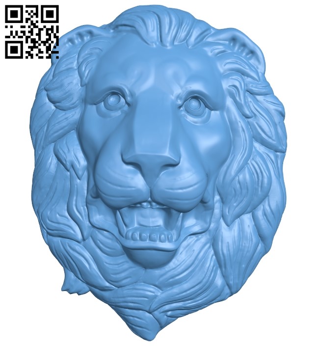 Lion head pattern A006230 download free stl files 3d model for CNC wood carving