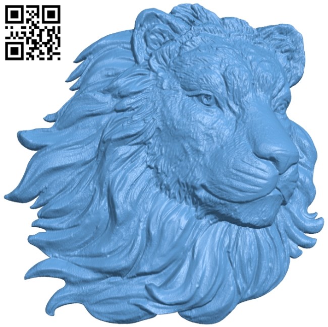 Lion head pattern A006234 download free stl files 3d model for CNC wood carving