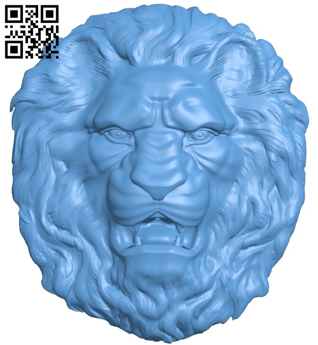 Lion head pattern A006235 download free stl files 3d model for CNC wood carving