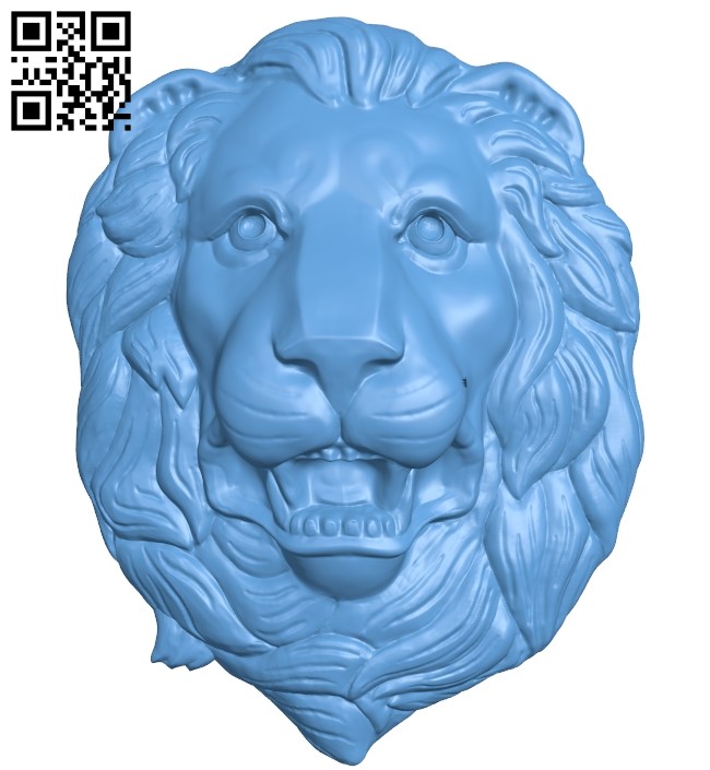 Lion head pattern A006237 download free stl files 3d model for CNC wood carving