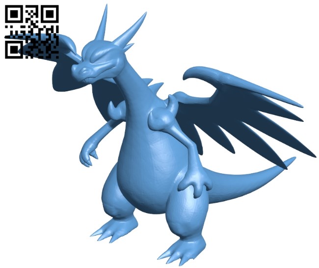 Pokemon - Mega Charizard X Figure 3D model 3D printable