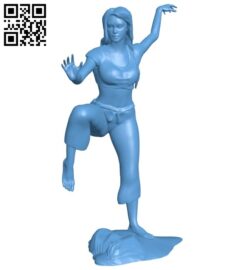 Miss Taichi B009238 file obj free download 3D Model for CNC and 3d printer