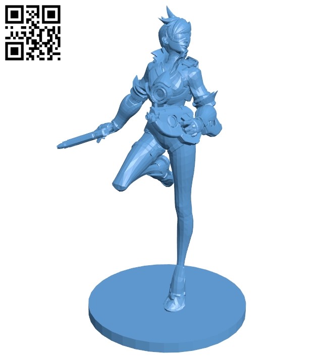 Miss Tracer B009318 file obj free download 3D Model for CNC and 3d printer