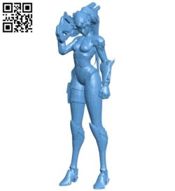 Miss widowmaker B009250 file obj free download 3D Model for CNC and 3d printer