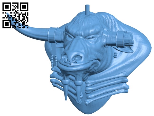 Niutouren - head B009305 file obj free download 3D Model for CNC and 3d printer