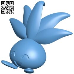 Oddish – pokemon B009256 file obj free download 3D Model for CNC and 3d printer