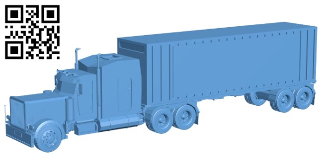 Painted truck B009271 file obj free download 3D Model for CNC and 3d printer
