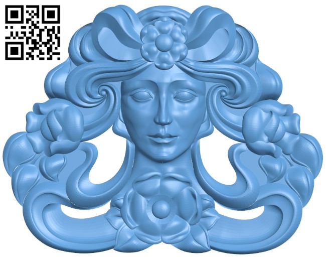 Pattern of human face A006222 download free stl files 3d model for CNC wood carving
