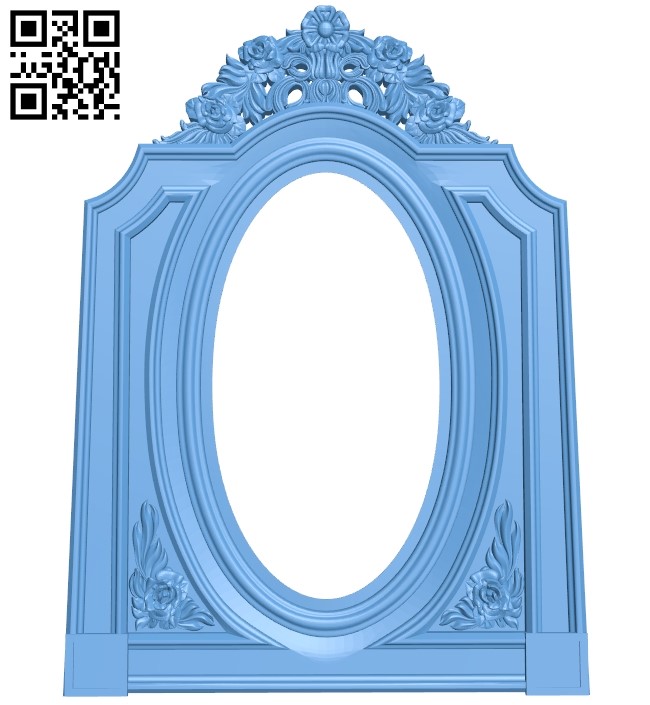 Picture frame or mirror A006201 download free stl files 3d model for CNC wood carving